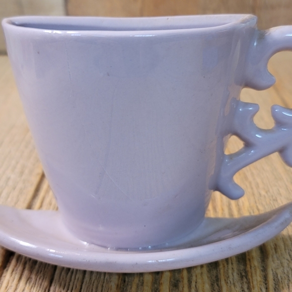Unknown Wall Decor Vintage Unmarked Maker Lavender Pottery Cup And